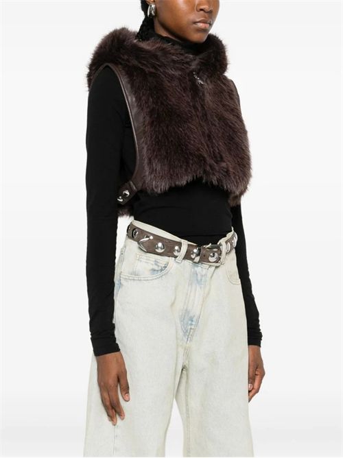 Gilet Corto con Cappuccio Effetto Pelliccia Patrizia Pepe PATRIZIA PEPE | 2F0095-E077B857